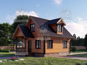 Проект дома из бруса ДБ-6