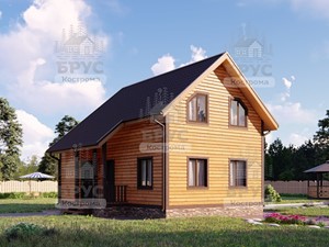 Проект дома из бруса ДБ-15