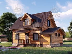 Проект дома из бруса ДБ-18