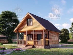 Проект дома из бруса ДБ-22