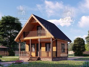 Проект дома из бруса ДБ-33