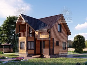 Проект дома из бруса ДБ-46