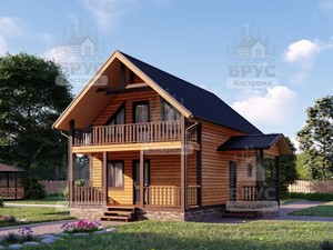 Проект дома из бруса ДБ-49
