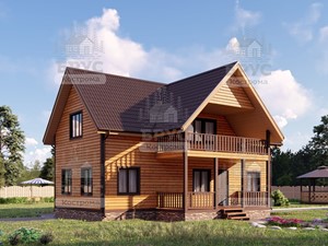 Проект дома из бруса ДБ-50