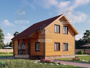 Проект дома из бруса ДБ-54