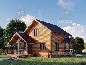 Проект дома из бруса ДБ-69