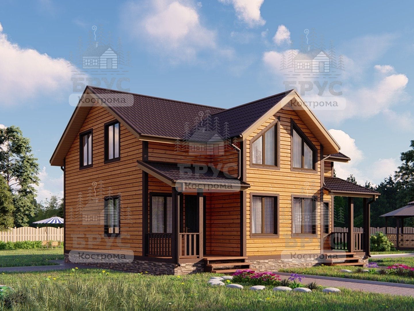 Проект дома из бруса ДБ-89