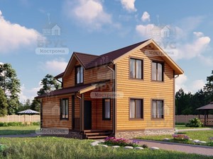 Проект дома из бруса ДБ-91