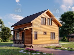 Проект дома из бруса ДБ-124