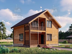 Проект дома из бруса ДБ-99