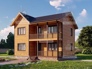 Проект дома из бруса ДБ-160
